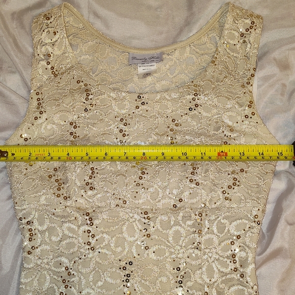 🔥 Beverly Hills Evening Formal Lace Gown  : Embellished Sequin Lace Gown - Picture 11 of 12